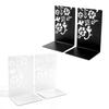 Metal Book End For Shelves 2Pcs Flower Bookends Heavy Duty Book End Book Stopper Slip Resistant Bookends for Desk Shelf