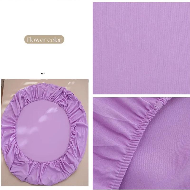 1PC High Quality Solid Color Bed Sheets Dustproof Mattress Protective Cover Soft Comfortable Breathable Fitted Sheet Non-slip Bed cover With Elastic