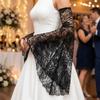 Elegante Lange Tüllärmel Atmungsaktiv Braut Abnehmbare Ärmel Spitze Armärmel Hochzeitsparty