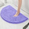 Bathroom Non-Slip Floor Mat Door Mat Absorbent Carpet Bathroom Door Mat Chenier Encrypted Semicircular Foot Mat