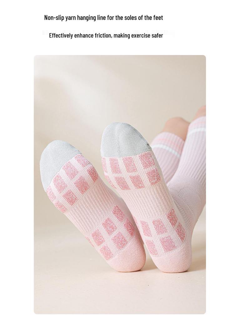 10A Women's Non-Slip Antibacterial Sport Socks - Seamless Stitching for Running, Yoga, and Cycling