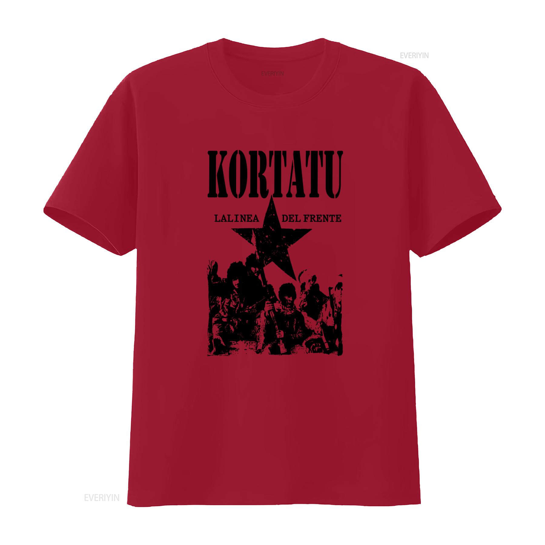 

Screen Punk Rock Kortatu T Shirt Star Band Design vintage Washed Top For Everyday Wear graphic streetwear designer clothes S