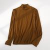 Strato Base Dimagrante Collo Alto Senza Cuciture di Nicchia - Manica Lunga, Patchwork, Capo d'Abbigliamento Casual