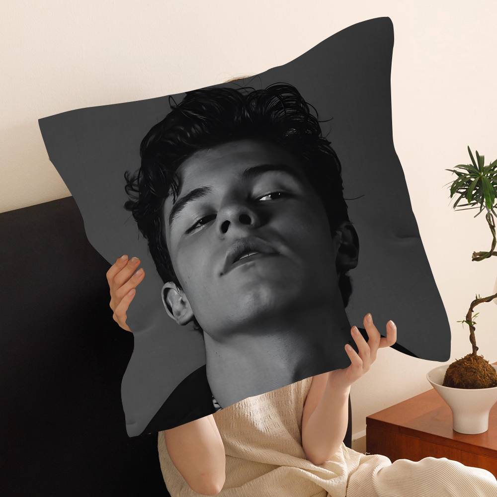 Handsome Male Singer S-Shawn M-Mendes Pillow Covers Cartoon Sofa Decorative Home Double-sided Printing Short Cushion Cover