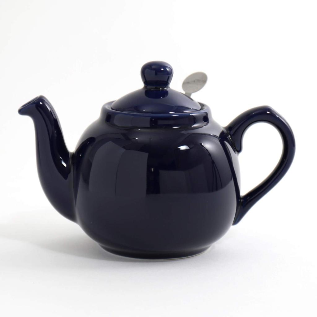 London Pottery Cobalt Blue Teapot, 2 Cups, 550ml, British Brand, for Tea