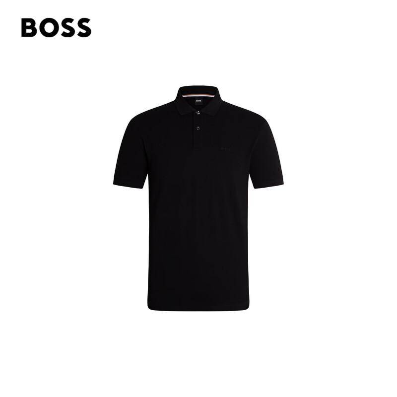 Мужская хлопковая рубашка-поло BOSS Летняя 2026 XL чёрный