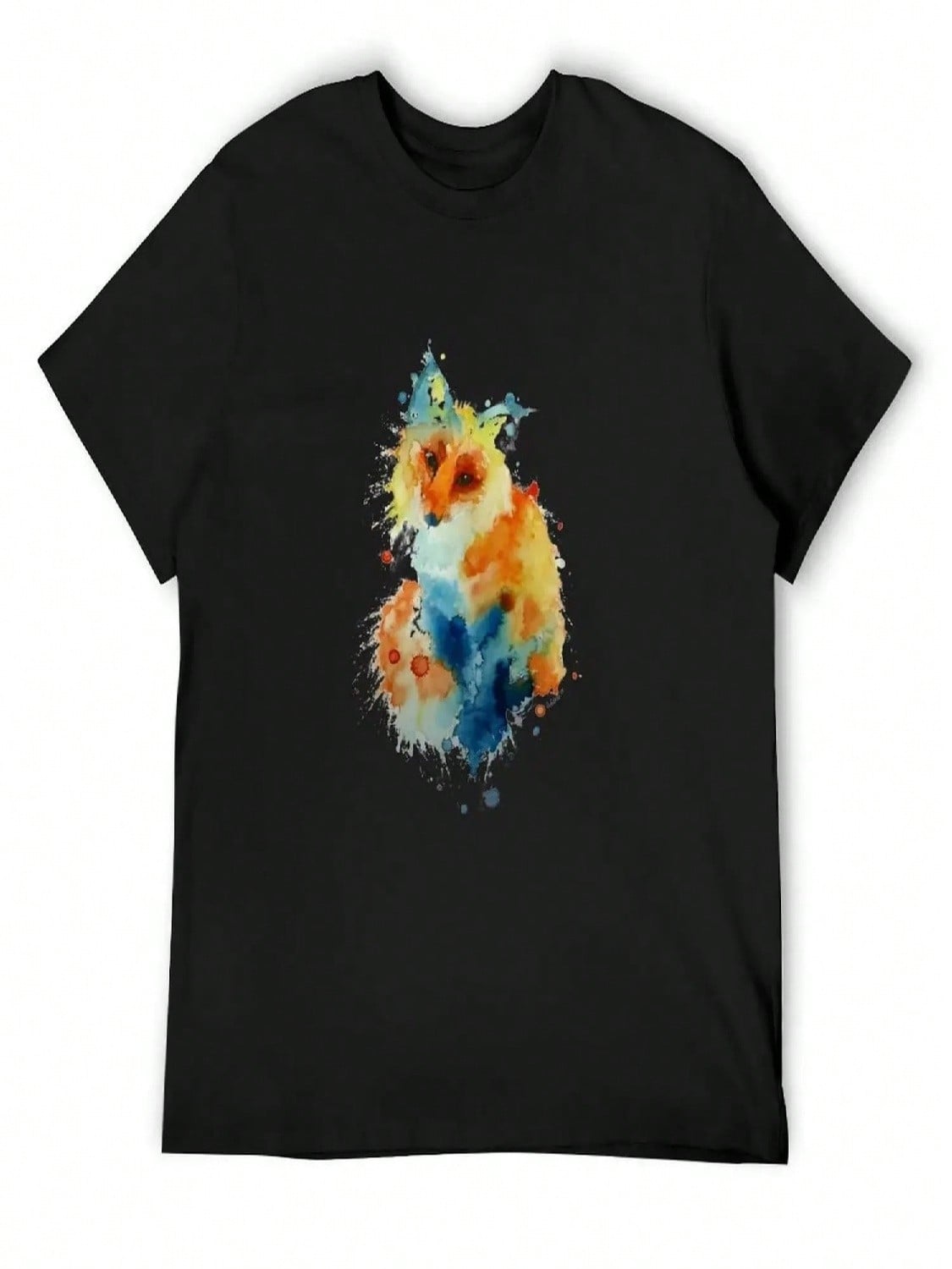 Charlotte s Watercolour Fox (White) T-Shirt Gifts For Boyfriend Shirts Graphic Custom Shirt T-Shirts Man Men s Cotton T-Shirt S разноцветный