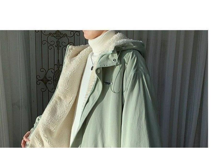 Women's Lambswool Coat: Korean-Style Loose Workwear, Hong Kong-Style, Fleece-Lined, Thickened, Cotton-Padded Jacket for Autumn and Winter.