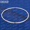 925 Sterling Silver 3mm Polished Large Circle Bangle Wedding Jewelry