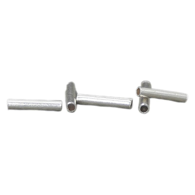 Thailand Handmade Small Sterling Silver Round Tube Beads for DIY Necklace  Bracelet Accessories.