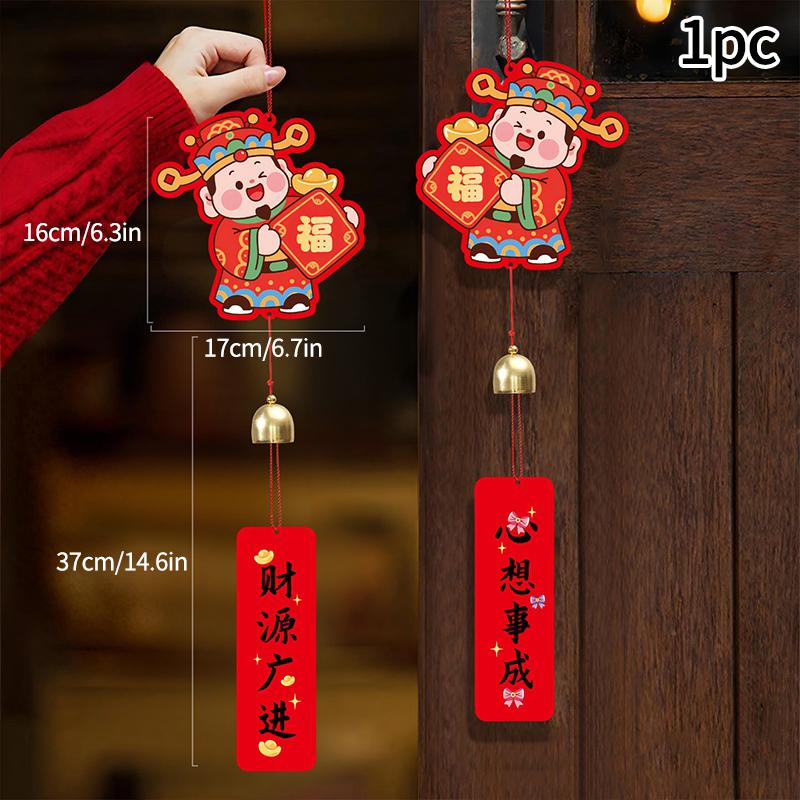 1-30pcs New Year Hanging Ornaments for Blessing Plant Bonsai Pendant Chinese Plants Door Decor Lunnar Year Party Supplies