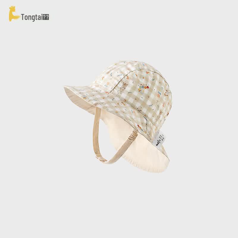 TONGTAI Baby Summer Pure Cotton Sun Protection Hat 48cm