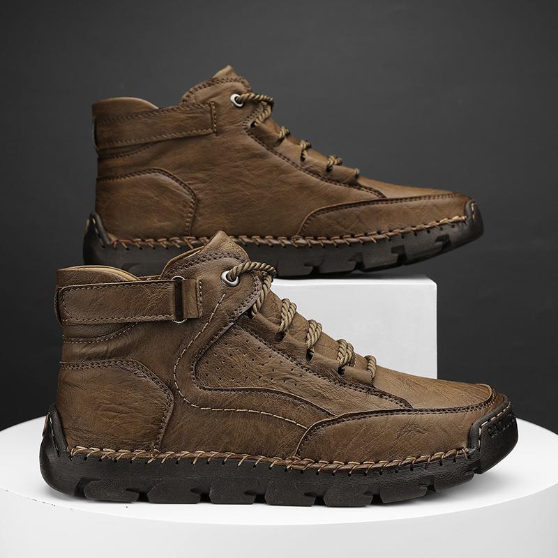 Herren Casual Stiefel Outdoor Leder Plateau Hking Stiefel für Herren Hohe Qualität Winter Bequeme Stiefeletten Designer Herrenschuhe