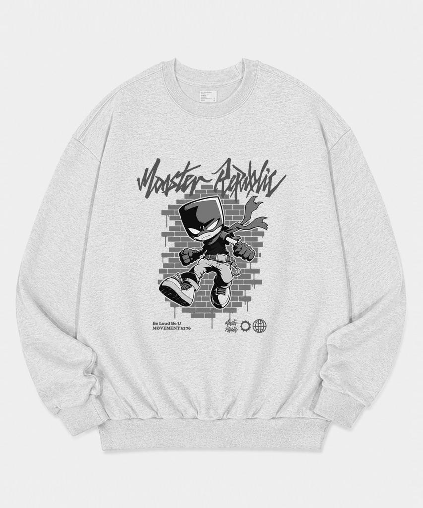 MONSTER REPUBLIC Ruckus Gray Sweatshirt Melange Gray_3176