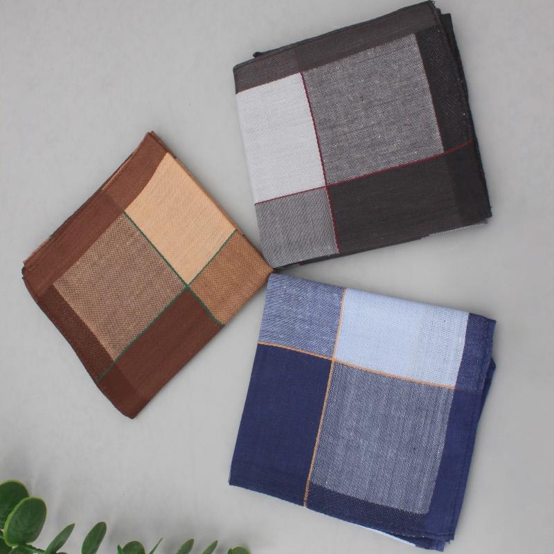 3Pcs Square Towels Men'S Handkerchiefs Practical Cotton Thin Cloth Convenient