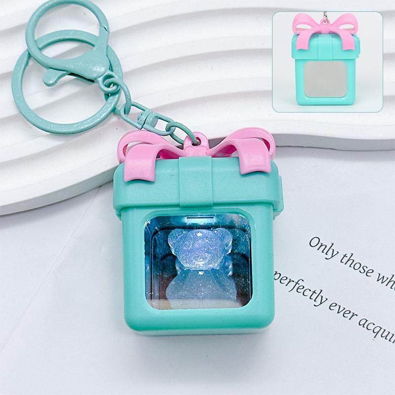 

Светящаяся подарочная коробка брелок креативный мультяшный медведь студенческая сумка украшение брелок кулон зелёный