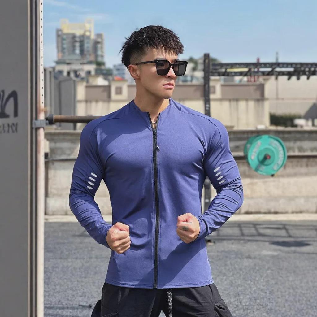 Men's Basketball Training Zipper T-Shirt - Loose Fit, Short Sleeve