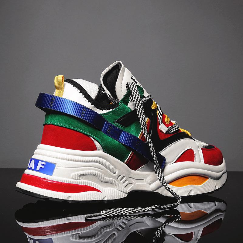 Fashion Spring and Autumn New Couple Sports and Leisure Shoes Breathable, Comfortable, Increased Height Multi Color Men's Shoes