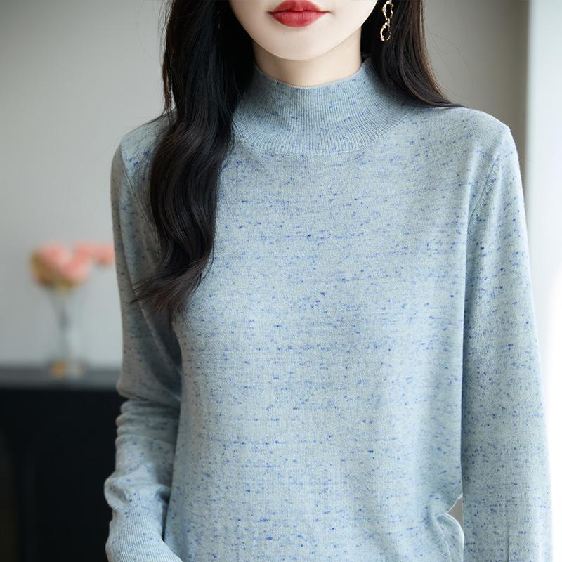

Мягкий и Мягкий Базовый Вязаный Свитер для Осени и Зимы Новый С Полувысоким Воротником Свободный Свитер Внутренний Слой для Женщин XXL
