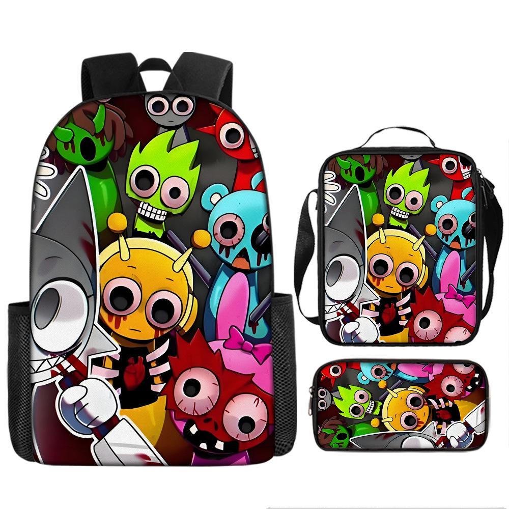 Sprunki Rhythm Box Backpack Primary School Third and Fourth Grades Lightweight Student School Bag