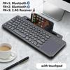 Tri-Mode Dual Bluetooth Keyboard 2.4G Bluetooth Keyboard Wireless Keyboard with Touchpad Gaming Keyboard with Card Slot for Windows Android IOS Tablet