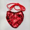 Creative Zipper Backpack for Kids: Sequin Heart Crossbody & Coin Pouch for Little Girls - Cute and Girly Design