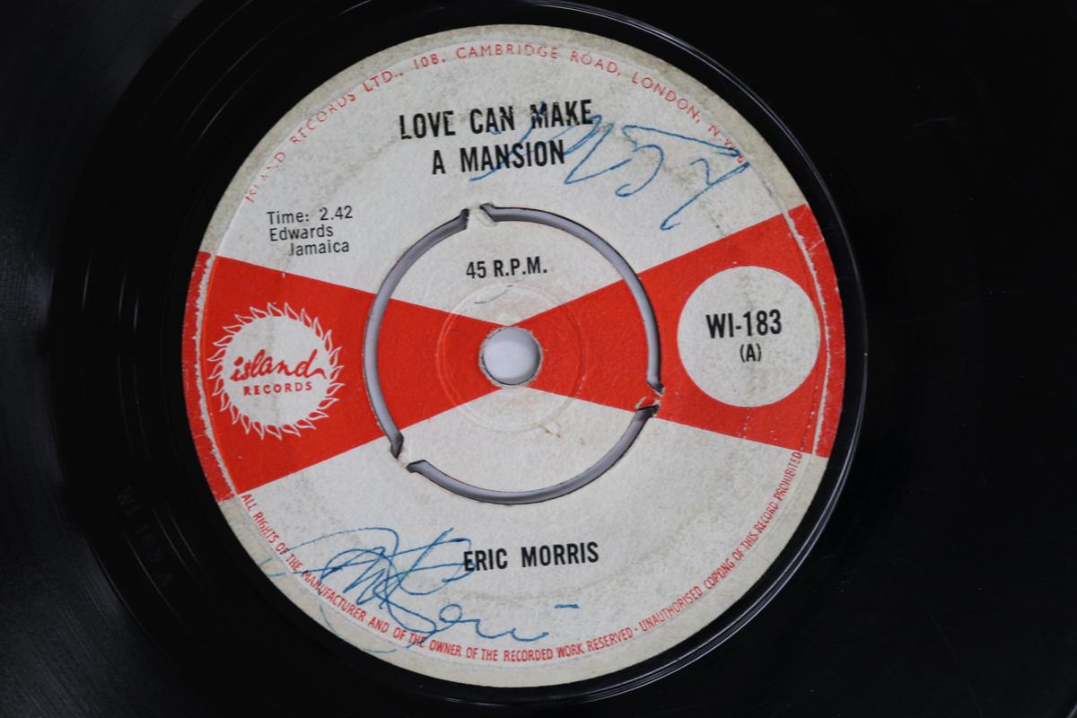 

7inch Record ERIC MONTY MORRIS Love Can Make A Mansion Ungodly P WI183 ISLAND RECORDS UK Reggae Ska Dub Used