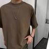 Premium 320g Cotton Tee Unisex Oversized Crewneck T-Shirt Basic Solid Color Casual Top