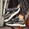 Designer Men's Casual Sneakers Fashion Mens Vulcanized Shoes Leather Outdoor Walking Shoes Non-slip Breathable Shoes for Men New