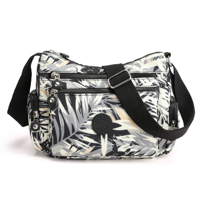 Stylish Mid-Aged Women’s Waterproof Nylon Crossbody Bag with Multiple Compartments