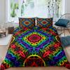 Rainbow Psychedelic Duvet Cover Hippie Bedding Set Full, Queen, King, Preppy Dorm Bedding, Indie Room Decor, Aesthetic Bedspread Y2k