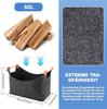 Firewood Box Large Capacity 50L Foldable Wood Basket Foldable Clothes Storage Basket for Fireplace & Wood Stove New