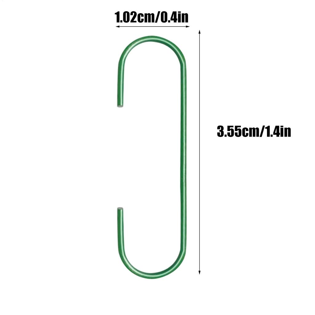 100pcs Christmas Ornament Hooks Green Metal Mini Non-Slip Hooks Ornament Hangers For Decorating Christmas Trees Wreaths