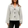 Women's Casual Professional Buttoned Long Sleeve Short Suit Jacket