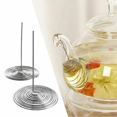 6 Stück tragbares Düsenfedersieb aus Edelstahl, Teesieb, Teekannenfilter, Teetassen-Schlackenabscheiderfilter für losen Tee