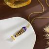 Fashion Stainless Steel Chain Fish Necklace Joints movable Enamel Koi Pendant Charms Plating Carp Collarbone Necklace Party Gift