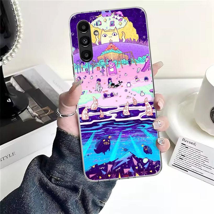 Game O-Omori Cartoon Phone Case For Samsung Galaxy A13 A14 A15 A16 A17 A53 A54 A55 A56 A57 A33 A34 A35 A36 A37 A23 A24 A25 A26 G