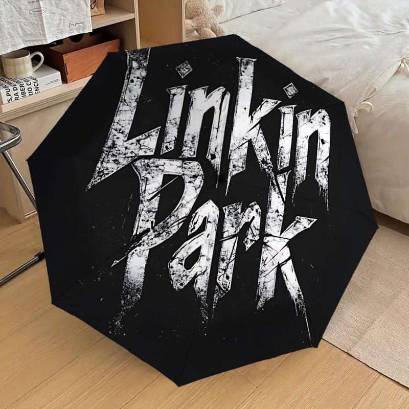 

1pc Linkin Park Band Logo Automatic Open/Close Umbrella, Lightweight Design for Everyone, Halloween & Christmas Gifts - Ideal for Daily, Formal, Party