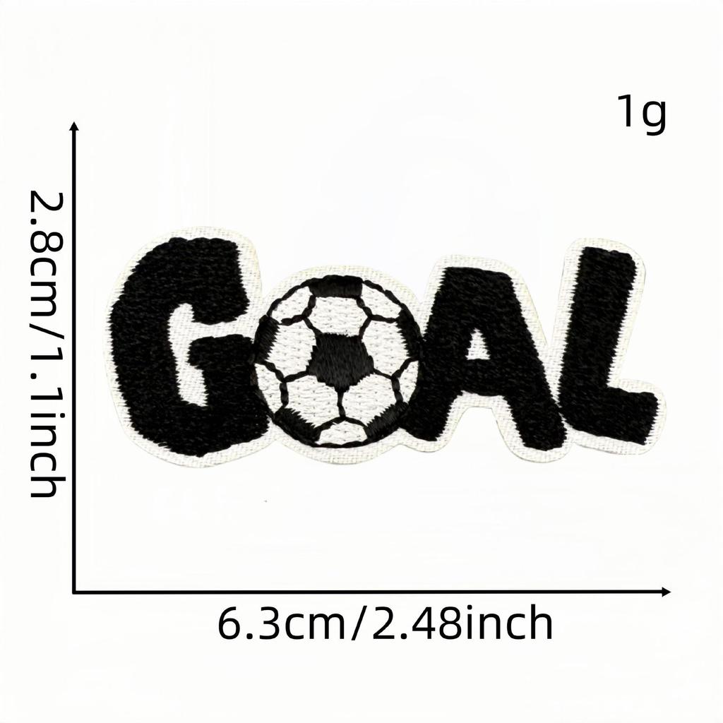 Colorful Cartoon Football Embroidery Iron-on Patch Badge for Clothing