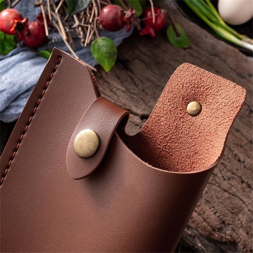 DUOLEIMI Chinese Knife Cover, Leather Knife Case, Chef Knife Case, PU Leather, Blade Safety Case (A)