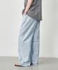 OSTKAKA Piping Detail Nylon Pants Sky Blue