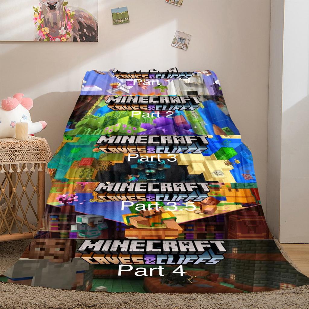 Classic Entertainment Sandbox Xbox Games Minecraft  Blanket, Home Warming, Four Season Bed Decoration, Sofa Cover, Flannel Throwing Blanket K4