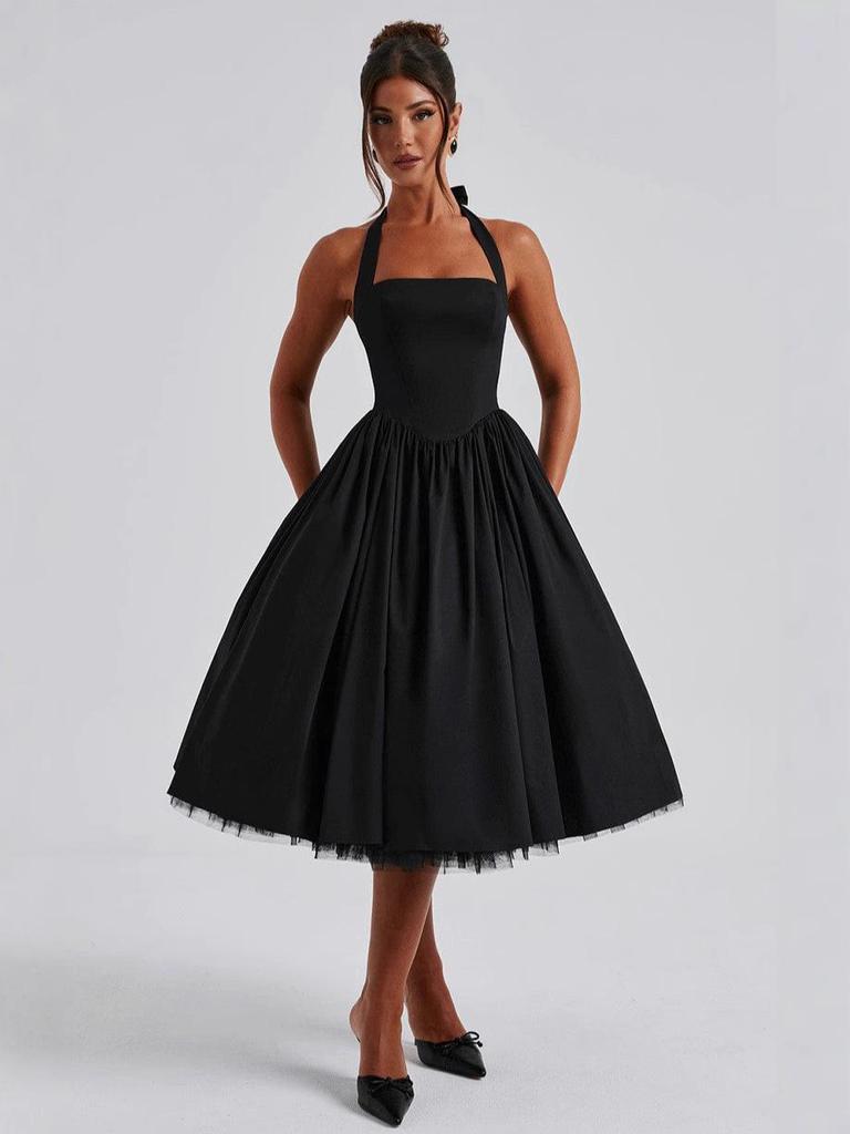 Lace-Up Waist-Cinching Puffy Evening Gown (European and American Design) - 2025 Collection