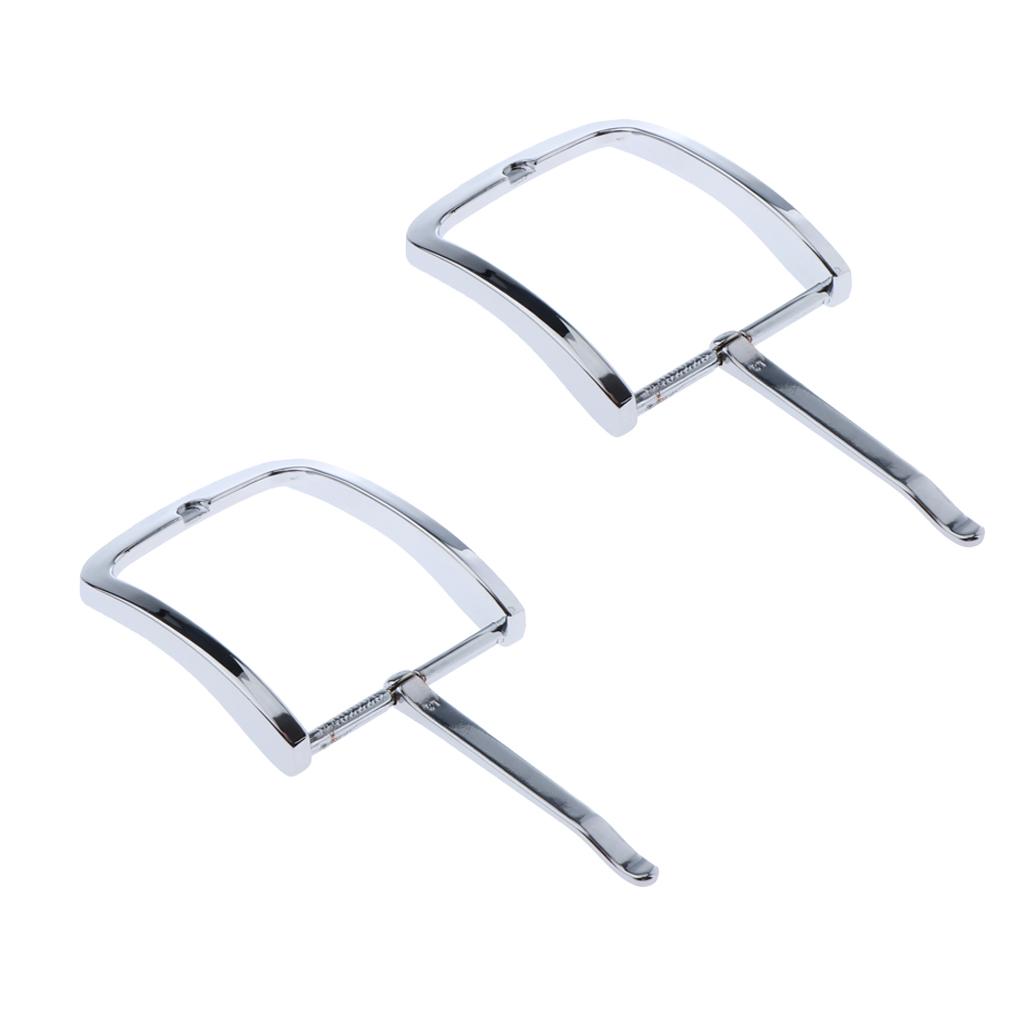 2 Alloy Belt Buckle Single Prong Rectangular Pin