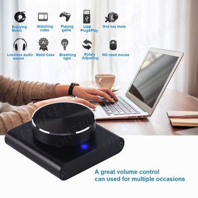 Controlador de Volumen USB Perilla de Control de Audio con Reproducir/Pausa/Anterior/Siguiente Ajustador de Volumen con Cable USB para Windows/ Os