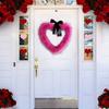 Large Heart,shaped Bow Wreath, Valentine's Day Scene Decoration Props, Valentine's Day Decorative Hanging Ornaments And Display Items.