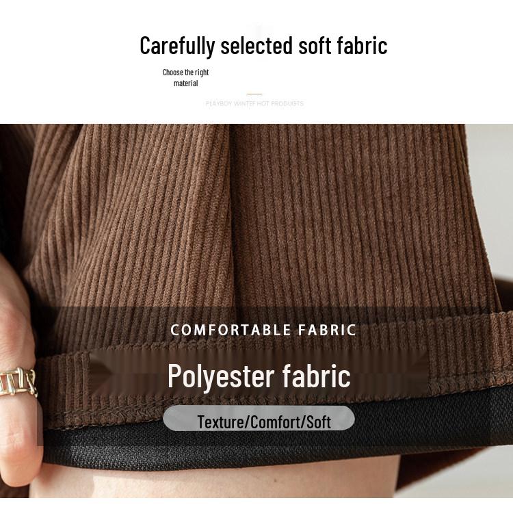 Women's High Waist Corduroy A-line Wide Leg Shorts - Autumn/Winter 2025 Collection