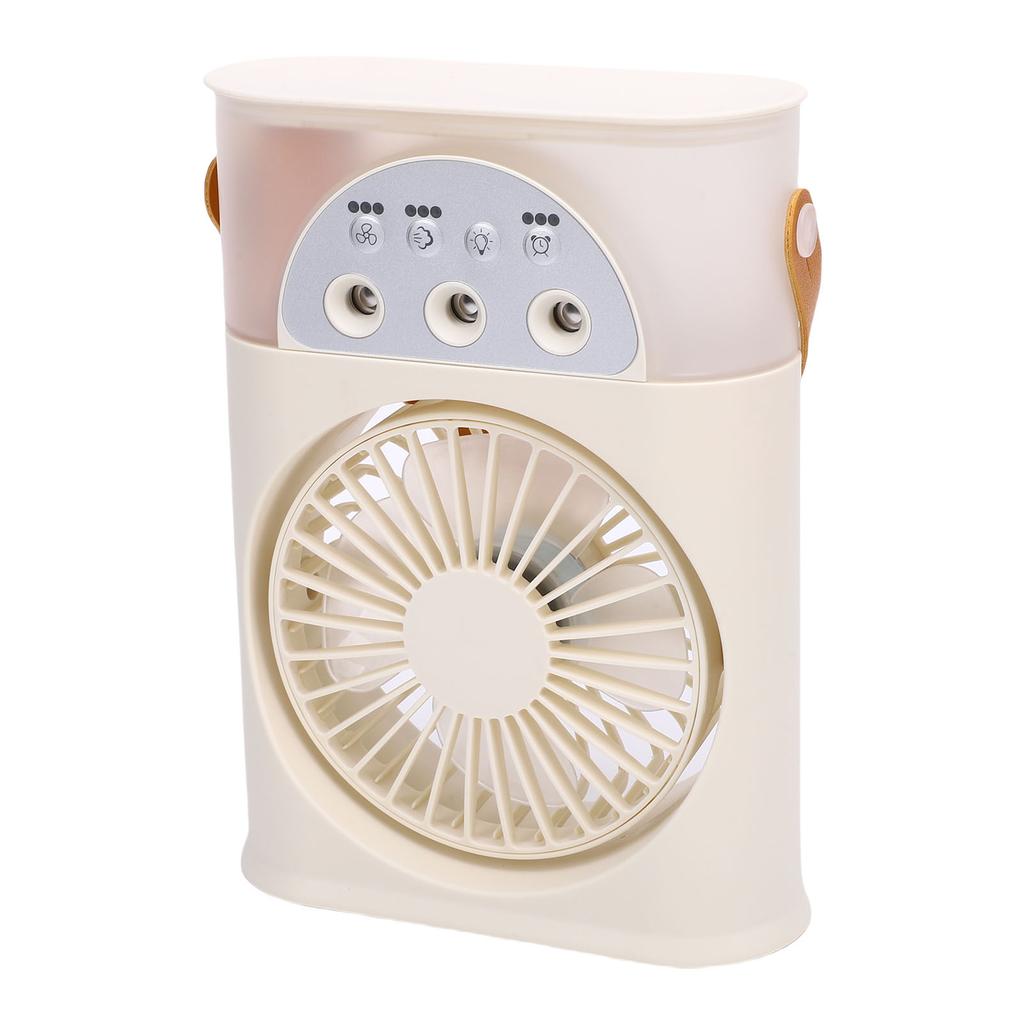 Portable Air Conditioner Fan Quiet 4000mAh Rechargeable USB Personal Air Cooler with 3 Speeds 3 Spray Nozzles for Home