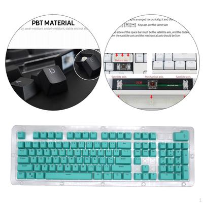 Decorative PBT 104 Keys for 61 68 72 98 Mechanical Keyboard Universal Comfortable with Key Puller