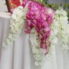 Artificial Wistaria with Green Leaves UV Resistant Fake Flower Decoration Indoor Outdoor Home Wedding Party Faux Flower Decor